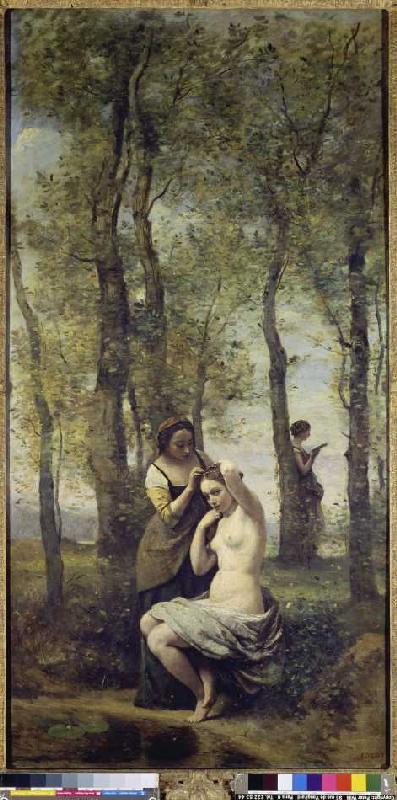 Die Toilette im Walde from Jean-Babtiste-Camille Corot