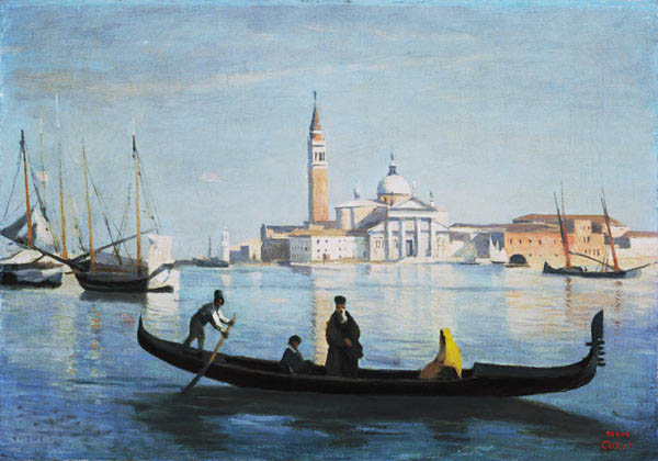 Gondel auf dem Canale Grande, Venedig from Jean-Babtiste-Camille Corot