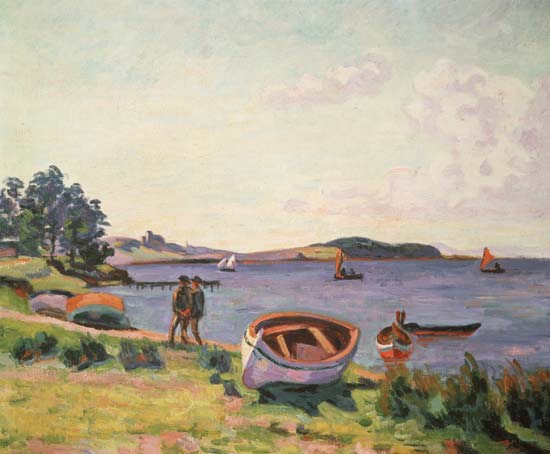Boote am Ufer des Meeres (Le Brusc) from Jean-Baptiste Armand Guillaumin