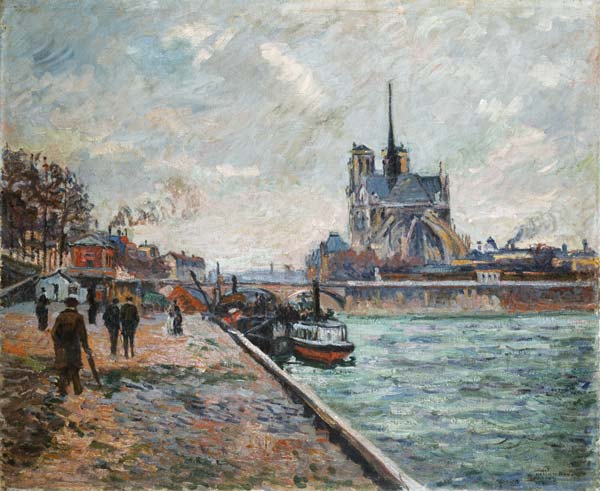 Seinequai in Paris mit Blick auf Notre-Dame from Jean-Baptiste Armand Guillaumin
