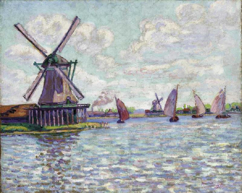 Windmühlen in Holland from Jean-Baptiste Armand Guillaumin
