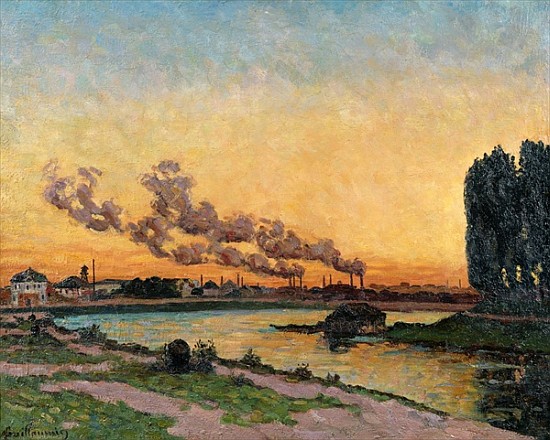 Setting Sun at Ivry, c.1872-73 from Jean Baptiste Armand Guillaumin