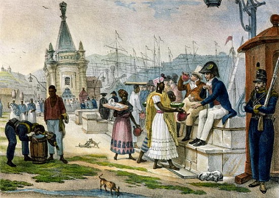 Early Evening Refreshment in the Praca do Palacio, Rio de Janeiro, illustration from ''Voyage Pittor from Jean Baptiste Debret