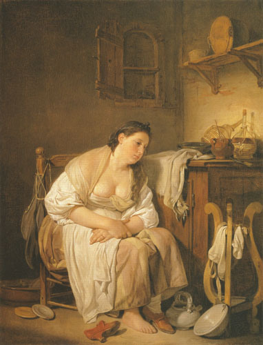 Die italienische Faulenzerin from Jean Baptiste Greuze