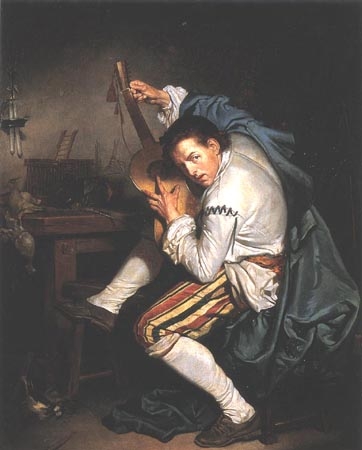 Der Gittarist from Jean Baptiste Greuze