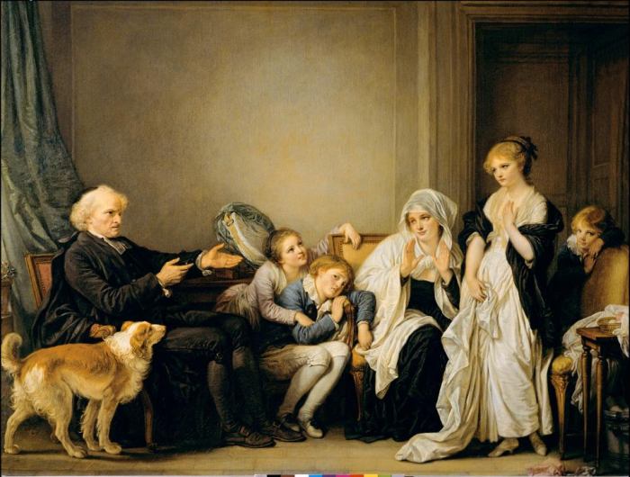 La veuve et son curé from Jean Baptiste Greuze