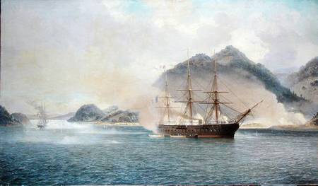 Naval Battle of the Strait of Shimonoseki, 20th July 1863 from Jean Baptiste Henri Durand-Brager