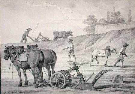 Ploughing the Fields from Jean-Baptiste Huet