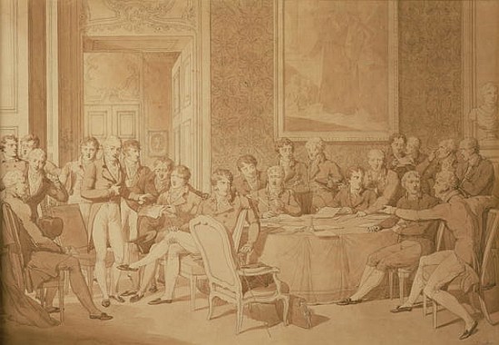 The Congress of Vienna, 1815 (pencil & w/c) (SEE ALSO 217258) from Jean-Baptiste Isabey