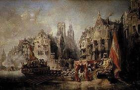 Die Ankunft des Herzogs von Alba in Rotterdam.