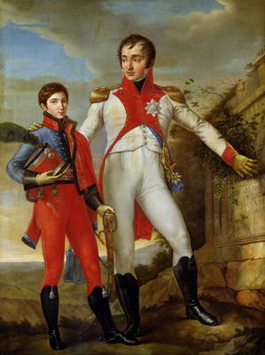 Louis Bonaparte (1778-1846) King of Holland and Louis Napoleon (1804-31) Crown Prince of Holland, c. from Jean Baptiste Joseph Wicar