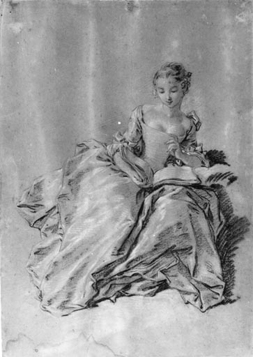 Femme assise et lisant from Jean Baptiste Oudry