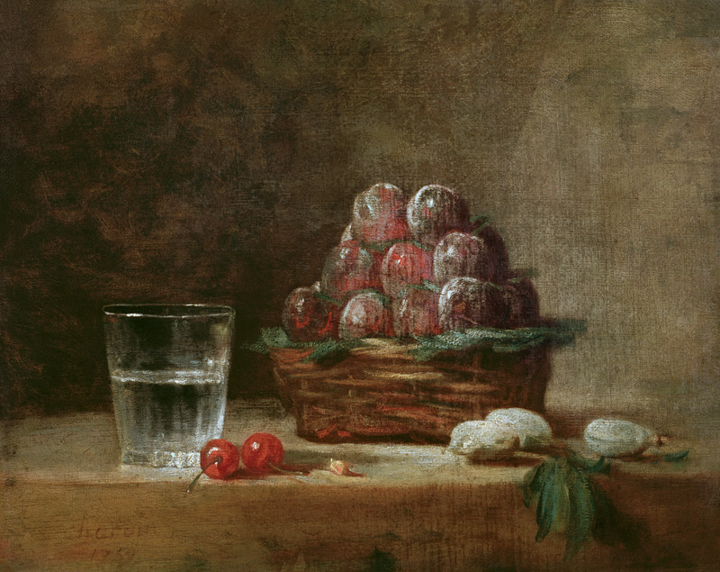 Baket of Plums from Jean-Baptiste Siméon Chardin