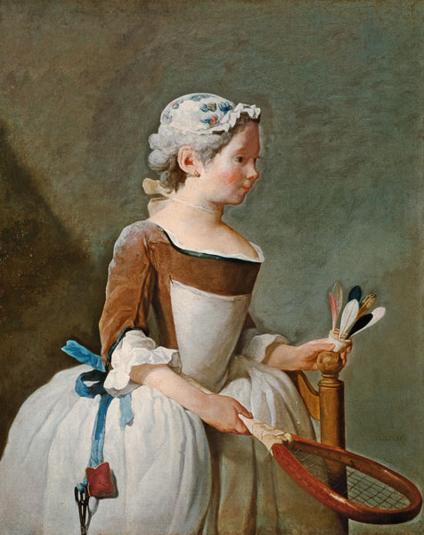 Das Mädchen mit dem Federball from Jean-Baptiste Siméon Chardin