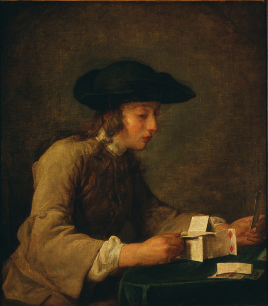 Chardin / The House of Cards / c. 1737 from Jean-Baptiste Siméon Chardin