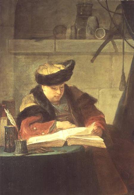 A Chemist in his Laboratory, or The Prompter, or A Philosopher giving a Lecture (Portrait of the pai from Jean-Baptiste Siméon Chardin