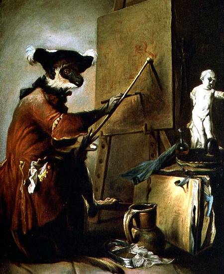 The Monkey Painter from Jean-Baptiste Siméon Chardin