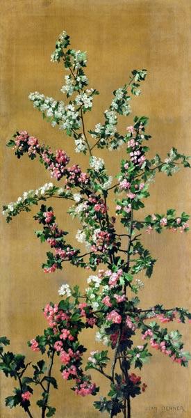 Japanese Cherry Tree and Hawthorn Branches  (re 215287 for pair)