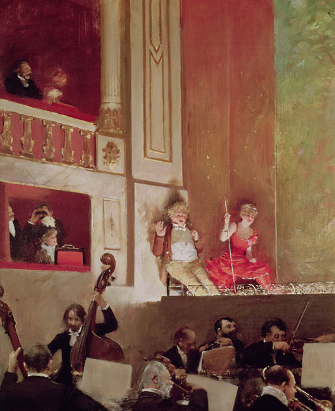 Revue at the Theatre des Varietes, c.1885 (oil on canvas) from Jean Beraud