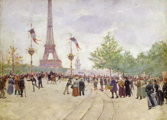 Entrance to the Exposition Universelle, 1889 (oil on canvas) from Jean Beraud