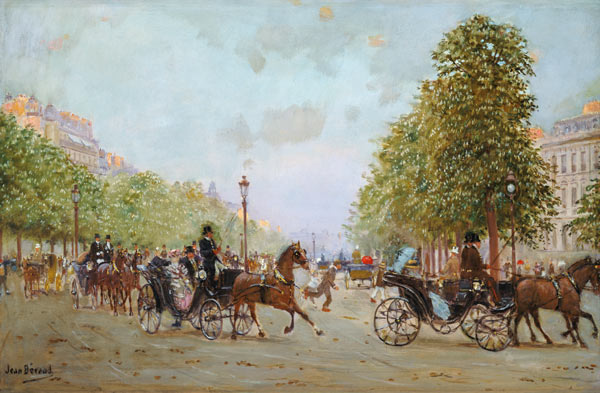 The Promenade on the Champs-Elysees (oil on canvas) from Jean Beraud