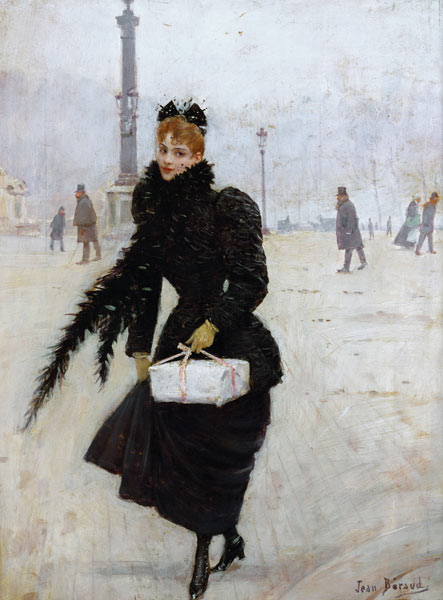 Parisian woman in the Place de la Concorde, c.1890 (oil on canvas) from Jean Beraud
