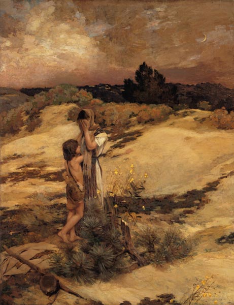 Hagar und Ismael in der Wüste from Jean-Charles Cazin