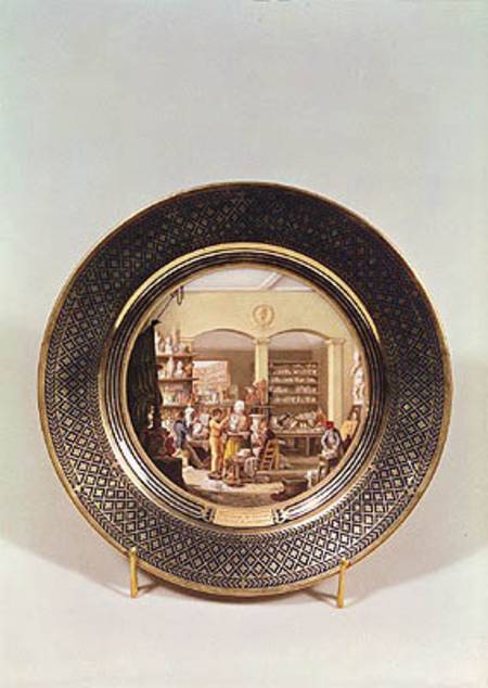 Plate depicting the Sevres workshop during the directorship of Alexandre Brogniart (1770-1847) from Jean-Charles Develly