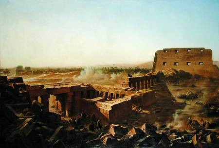 The Battle at the Temple of Karnak: The Egyptian Campaign from Jean Charles Langlois