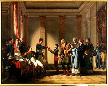 Napoleon Bonaparte (1769-1821) Giving a Pension of A Hundred Napoleons to the Pole, Nerecki, aged 11 from Jean-Charles Tardieu