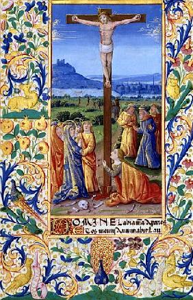 Ms Lat. Q.v.I.126 f.84v The Crucifixion, from the ''Book of Hours of Louis d''Orleans''