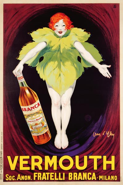 Poster advertising 'Fratelli Branca' vermouth from Jean D'Ylen
