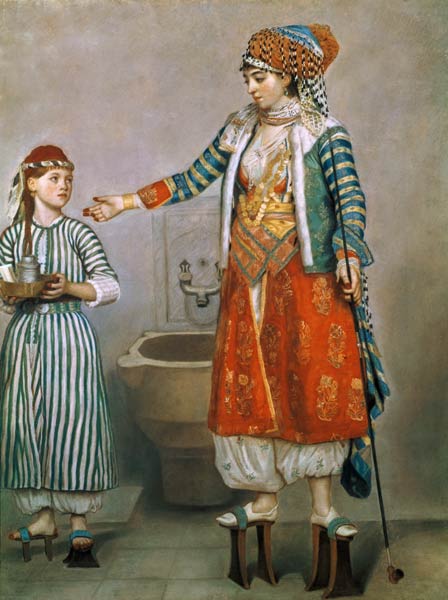 Turkish Woman with her Slave from Jean-Étienne Liotard