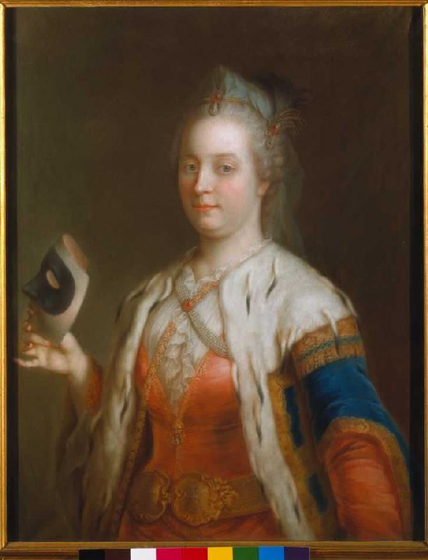 Kaiserin Maria Theresia mit Maske from Jean-Étienne Liotard