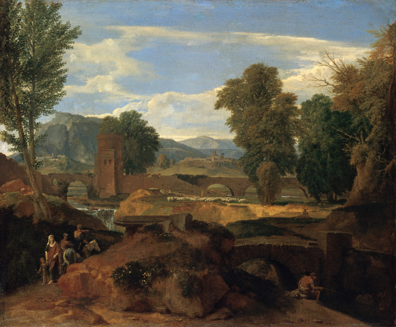 Römische Landschaft mit Bogenbrücke from Jean-François Millet