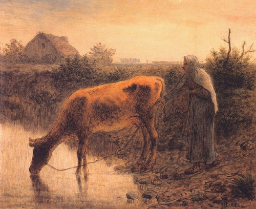 Bäuerin mit einer Kuh from Jean-François Millet