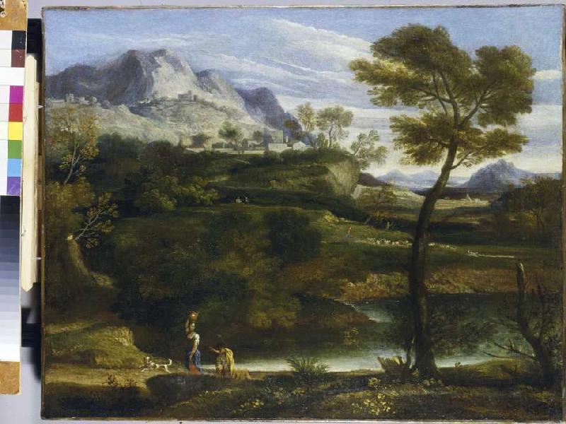 Berglandschaft mit Wasserträgerin from Jean-François Millet
