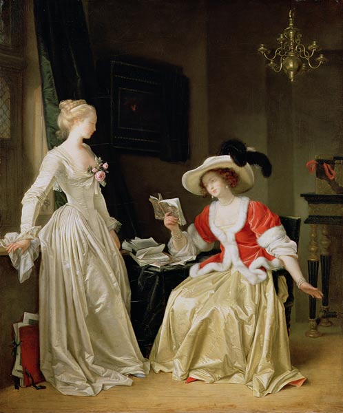Die Leserin (gemalt mit Marguerite Gérard) from Jean Honoré Fragonard