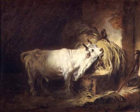 The White Bull in the Stable from Jean Honoré Fragonard