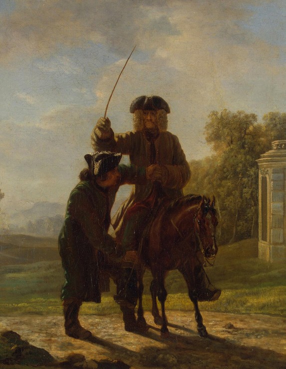 Voltaire Riding a Horse from Jean Huber