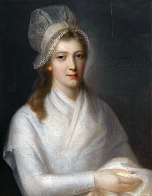 Portrait of Charlotte Corday (1768-1793) from Jean-Jacques Hauer