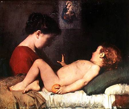 The Awakening Child from Jean-Jacques Henner
