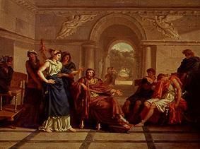 Phädra verklagt Hippolyt vor Theseus. from Jean Jacques Lagrenée d.J.