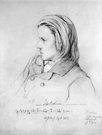 Johannes Brahms (1833-97) aged twenty