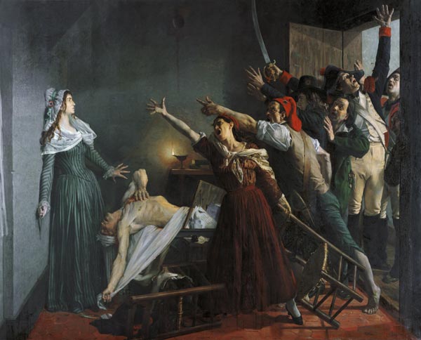The Assassination of Marat, 1886 (oil on canvas) from Jean Joseph Weerts