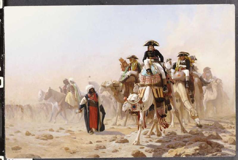 Napoleon mit seinen Gefolgsleuten in Ägypten. from Jean-Léon Gérome