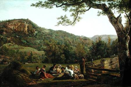 Haymakers Picnicking in a Field from Jean Louis De Marne