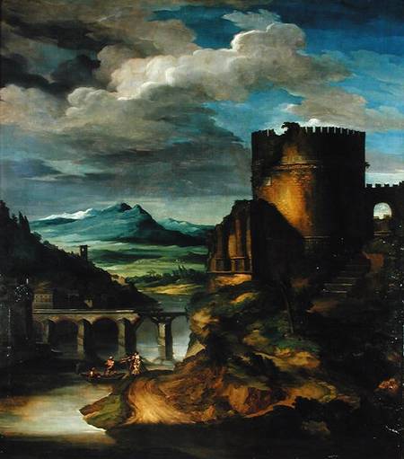 Italian Landscape or, Landscape with a Tomb from Jean Louis Théodore Géricault