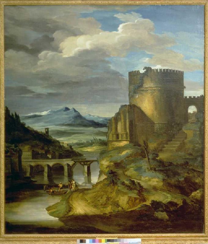 Landschaft mit römischem Grabmal (Der Morgen) from Jean Louis Théodore Géricault