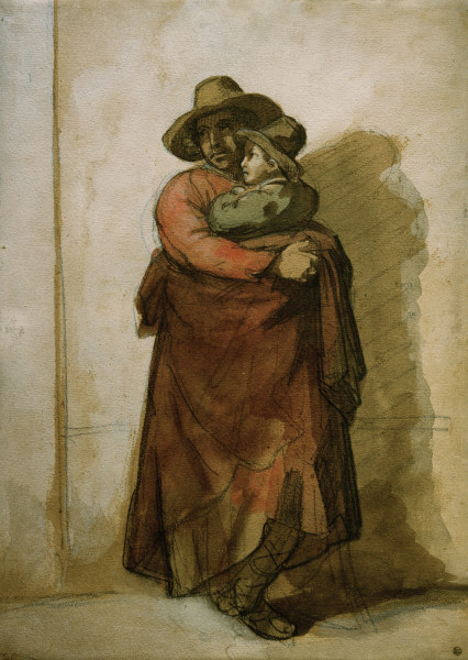Römischer Bauer mit Kind from Jean Louis Théodore Géricault
